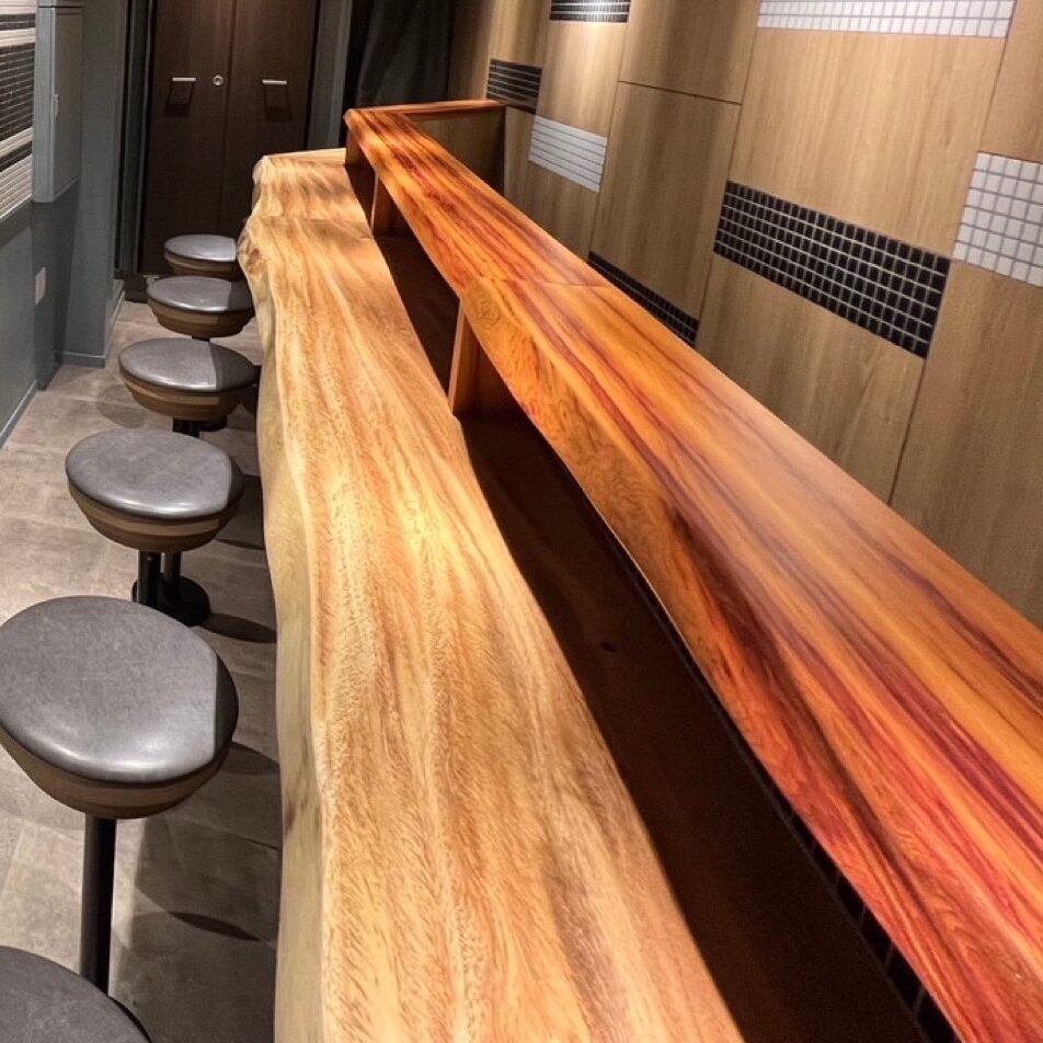 木製店舗カウンター 東京都 飲食店様】店舗カウンター | 一枚板専門店 YURAGI